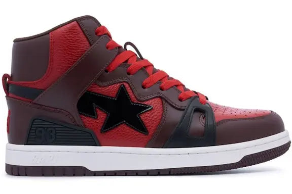 A Bathing Ape Bape Sta 93 Hi Red Burgundy BAPE