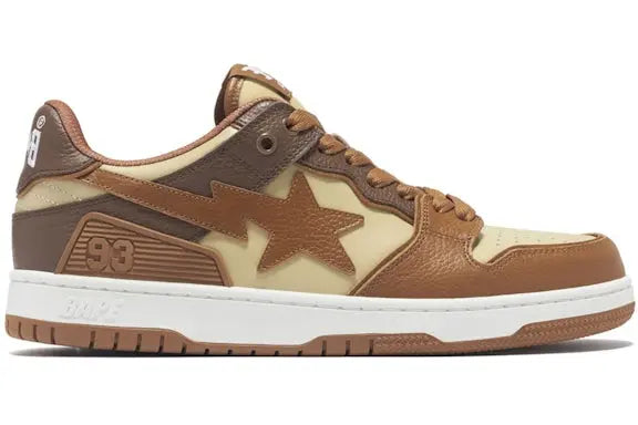 A Bathing Ape Sk 8 Sta#5 Brown Beige BAPE