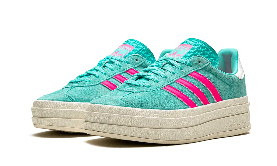 Adidas Gazelle Bold Flash Aqua Lucid Pink Adidas