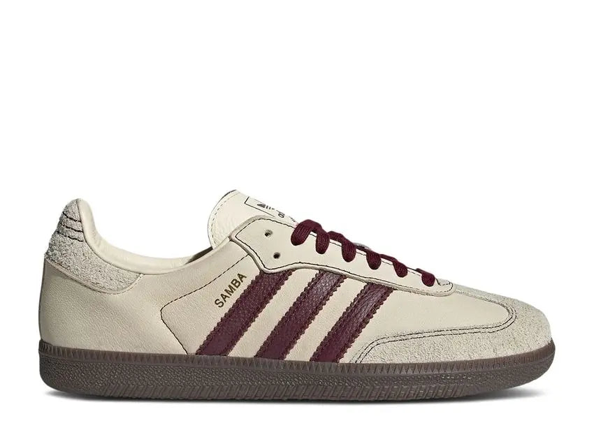 Adidas Samba OG Wonder White Maroon Adidas