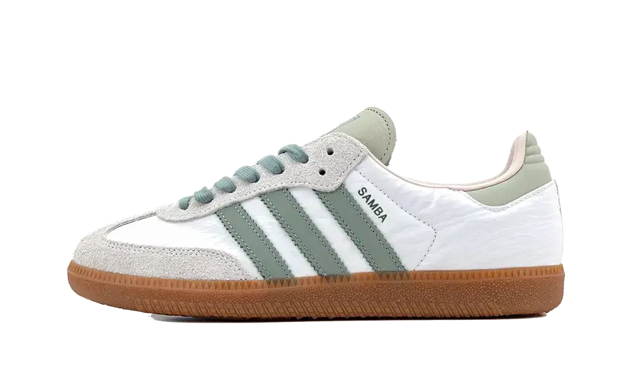 Adidas Samba OG Cloud White Silver Green Adidas
