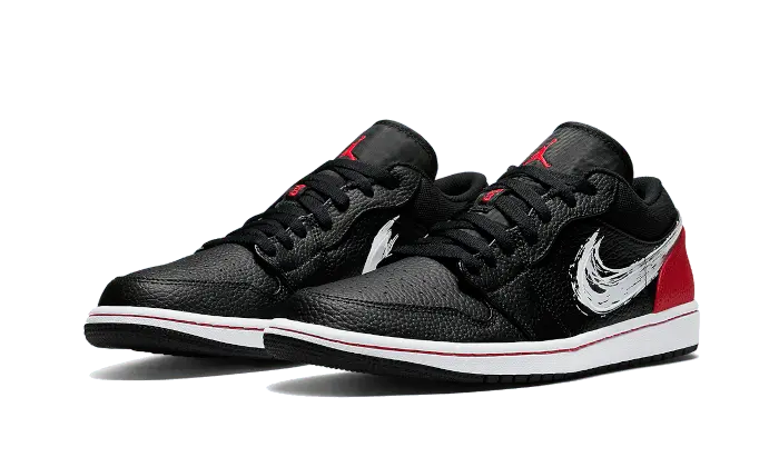 Air Jordan 1 Low Brushstroke Swoosh Black Air Jordan
