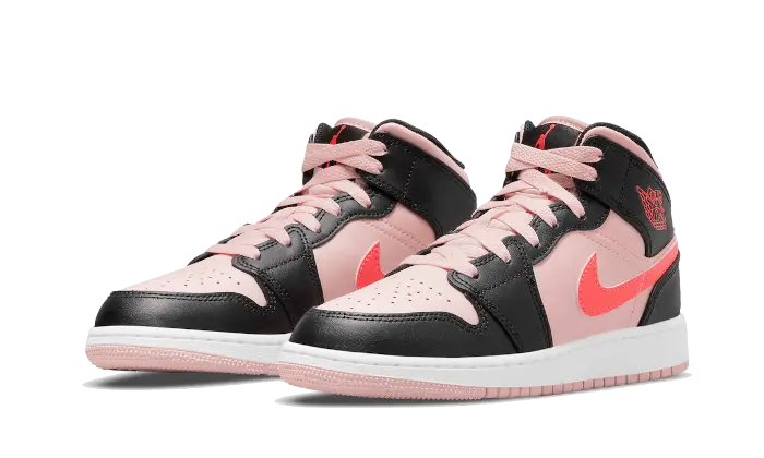 Air Jordan 1 Mid Black Pink Crimson Air Jordan
