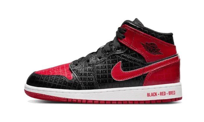 Air Jordan 1 Mid Bred Text Air Jordan