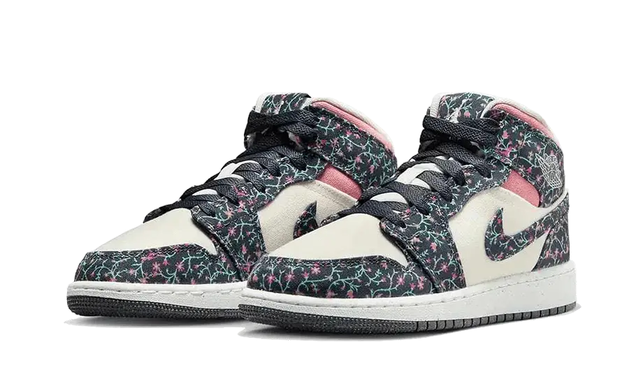 Air Jordan 1 Mid Floral Canvas VOSneakers