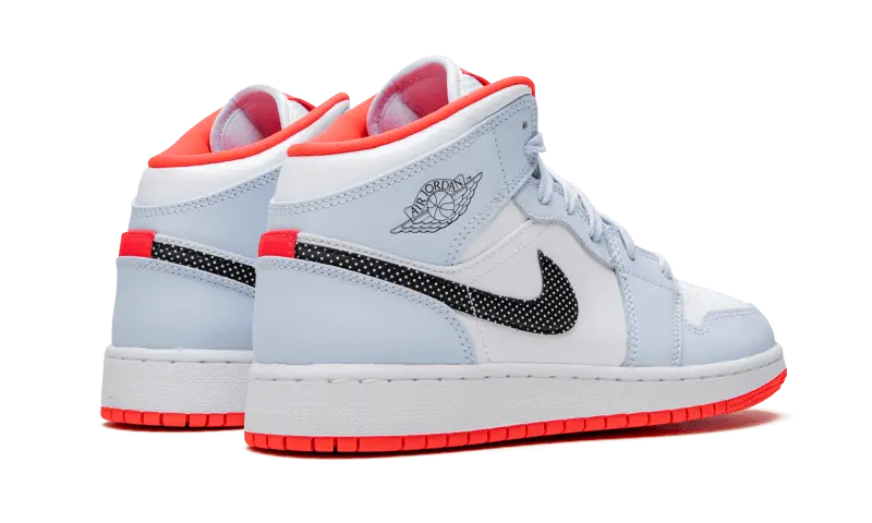 Air Jordan 1 Mid Half Blue Polka Dot Swoosh Air Jordan
