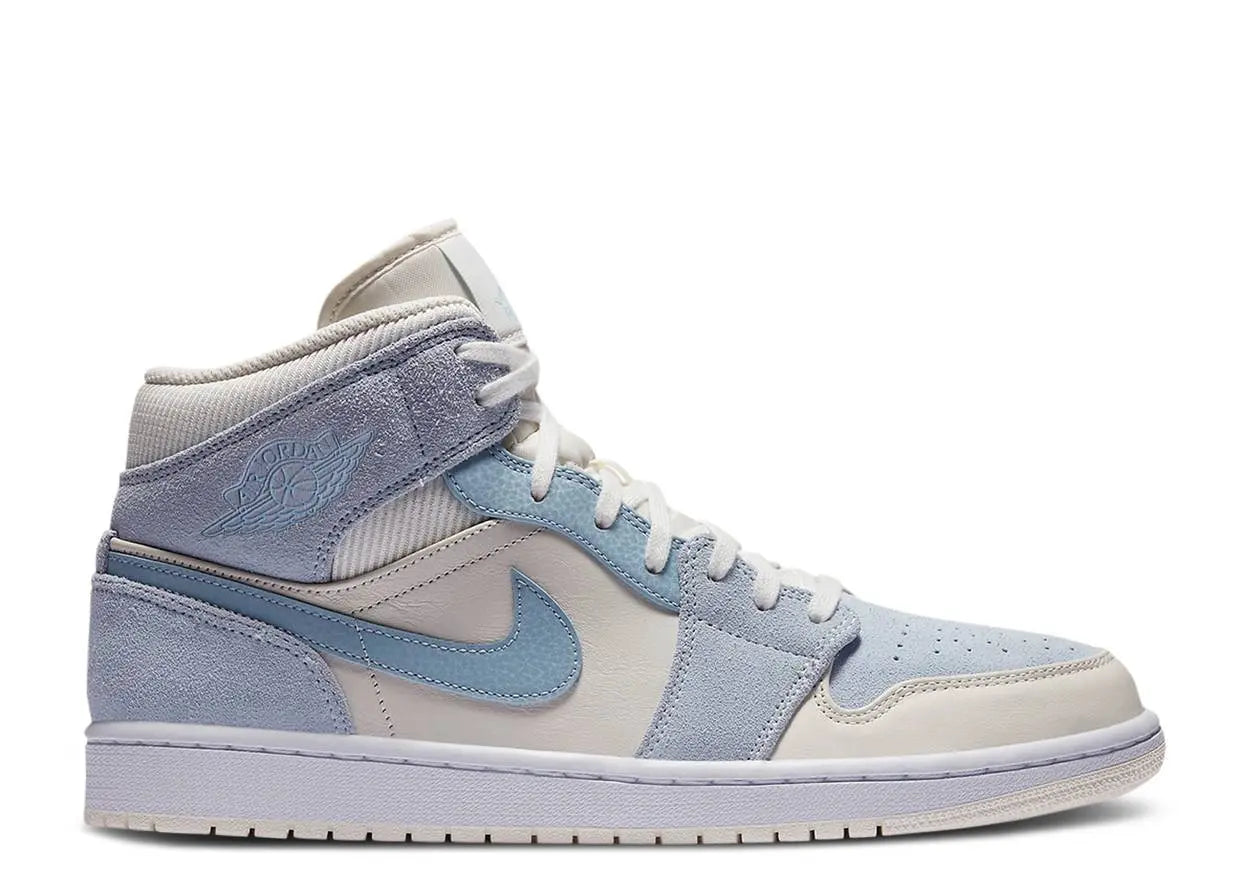 Air Jordan 1 Mid Mixed Textures Blue Air Jordan