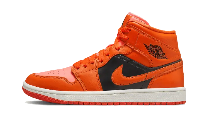 Air Jordan 1 Mid Orange Black Air Jordan