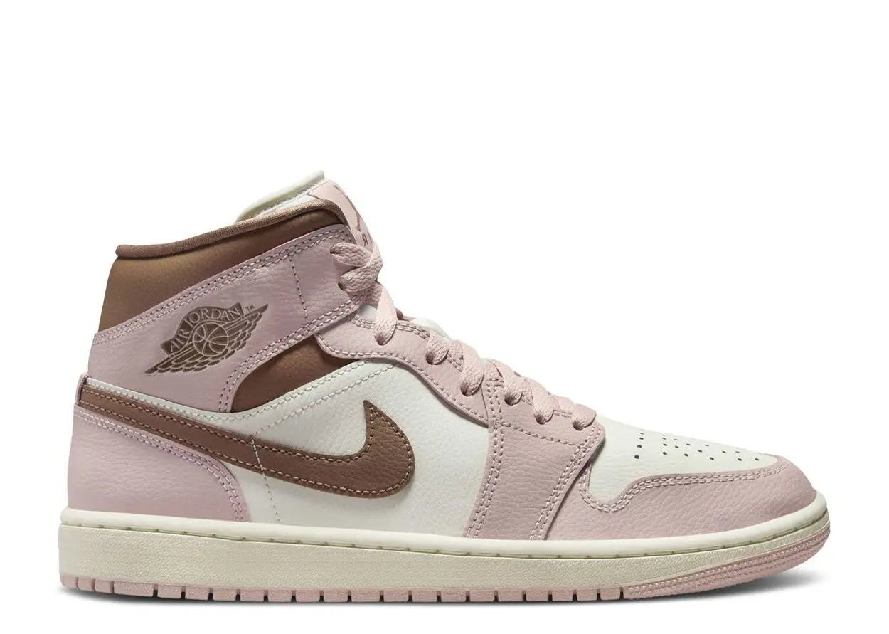 Air Jordan 1 Mid Pink Oxford Brown Air Jordan
