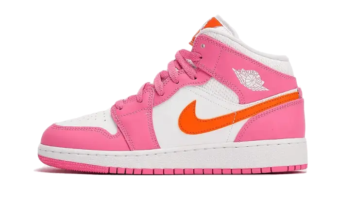 Air Jordan 1 Mid Pinksicle Safety Orange Air Jordan