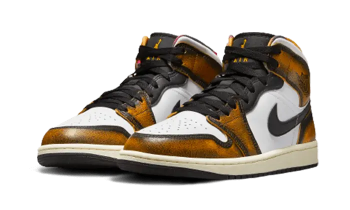 Air Jordan 1 Mid Se Orange Wear Away Air Jordan