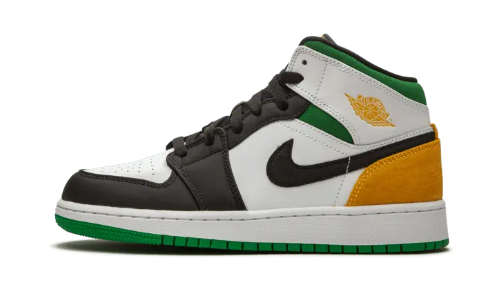 Air Jordan 1 Mid Se White Laser Orange Lucky Green Air Jordan