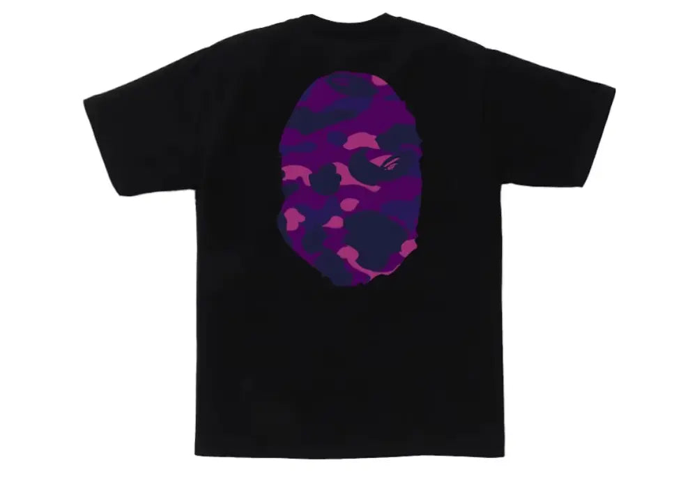 Bape Color Camo Big Ape Head Tee Black/Purple Bape