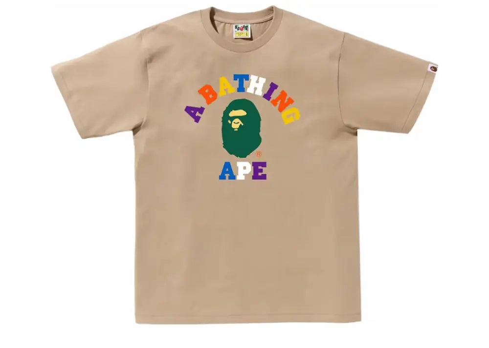 Bape Colors College Tee (SS24) Beige Bape