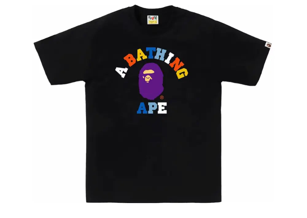 Bape Colors College Tee (SS24) Black Bape