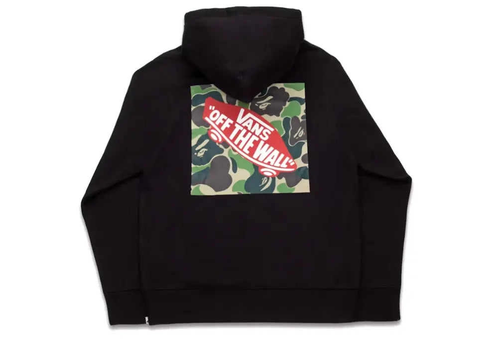 Bape x Vans Pullover Fleece Hoodie Black Bape