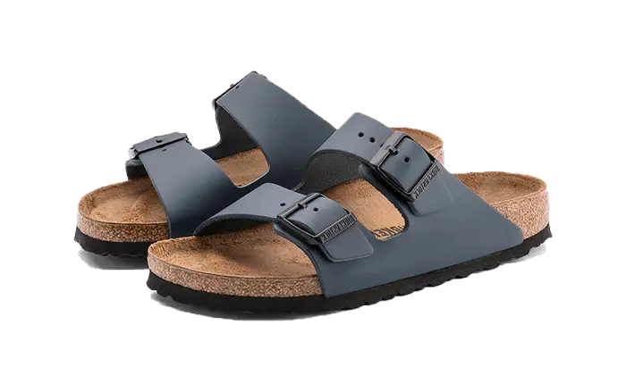 Birkenstock Arizona Natural Leather Blue Birkenstock