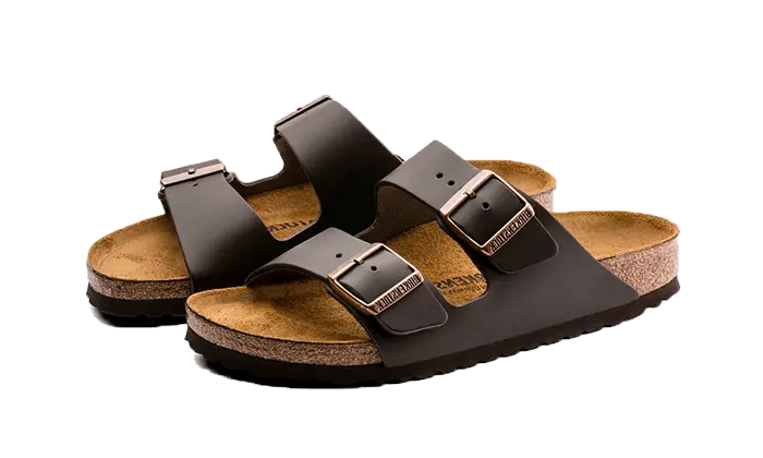 Birkenstock Arizona Natural Leather Dark Brown Birkenstock