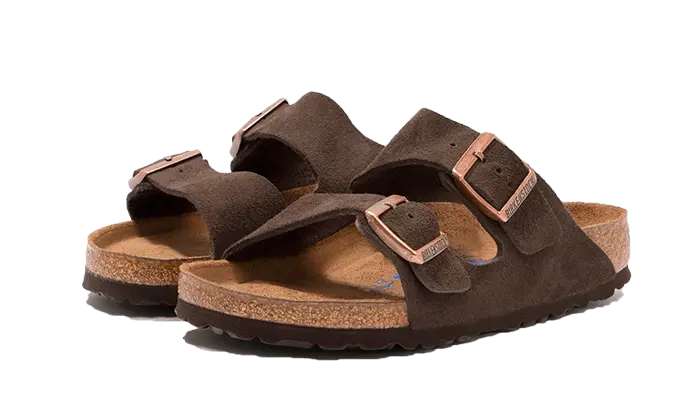 Birkenstock Arizona Suede Leather Soft Footbed Mocha Birkenstock