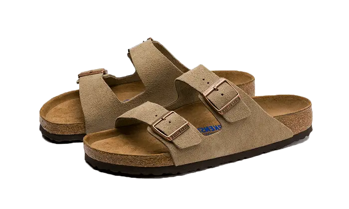 Birkenstock Arizona Suede Leather Soft Footbed Taupe VOSneakers
