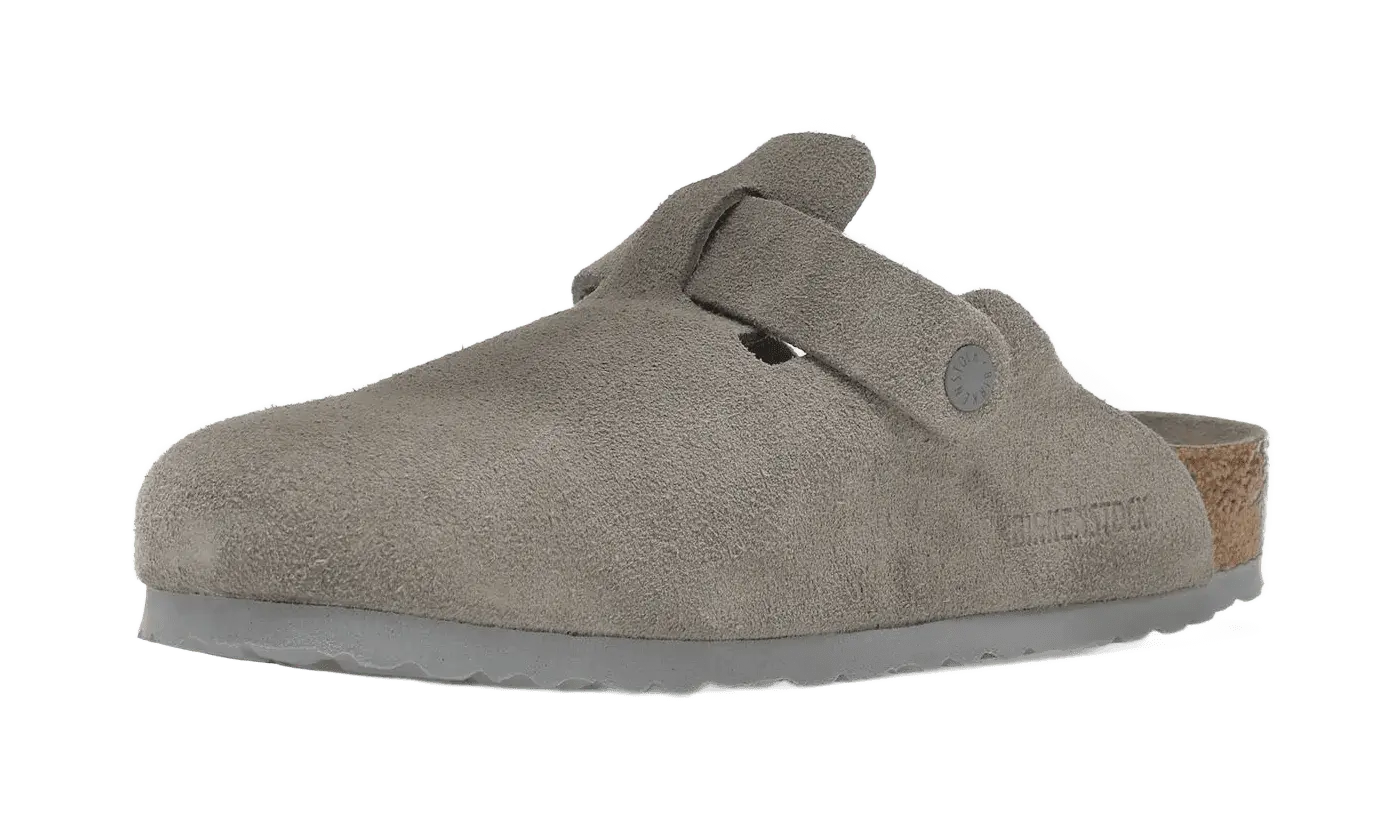 Birkenstock Boston Soft Footbed Suede Stone Coin VOSneakers