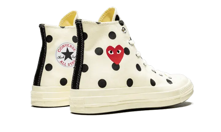 Converse Chuck Taylor All-Star 70s Hi Comme des Garçons PLAY Polka Dot White VOSneakers