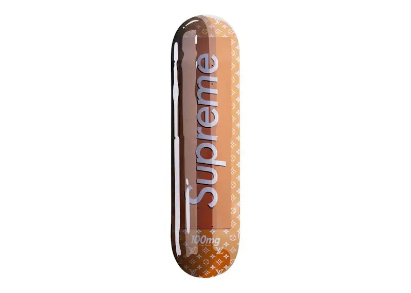 Denial Designer Drugs Supreme Vuitton Smashup Pill Skateboard Deck (Edition of 25) Orange - VOSneakers