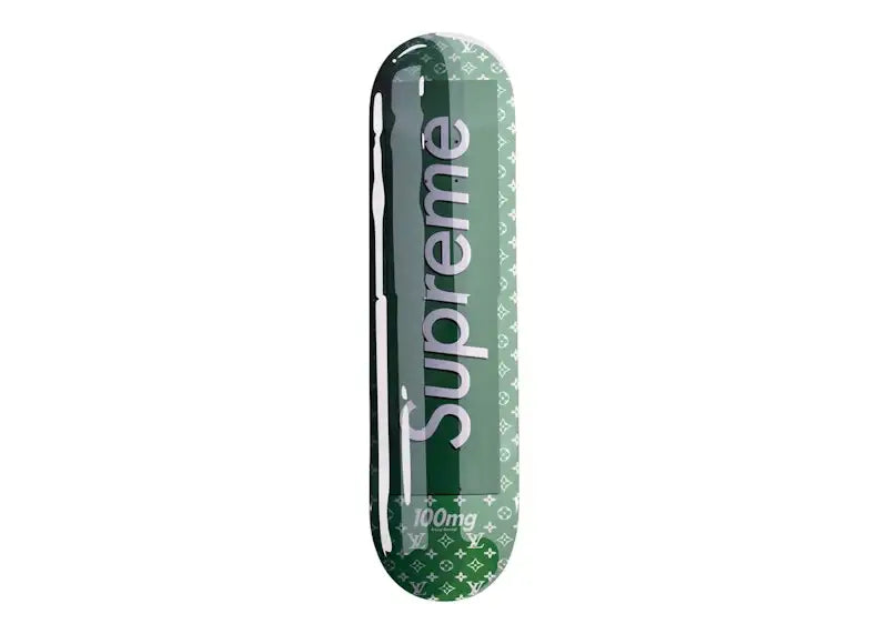 Denial Designer Drugs Supreme Vuitton Smashup Pill Skateboard Deck (Edition of 50) Green - VOSneakers