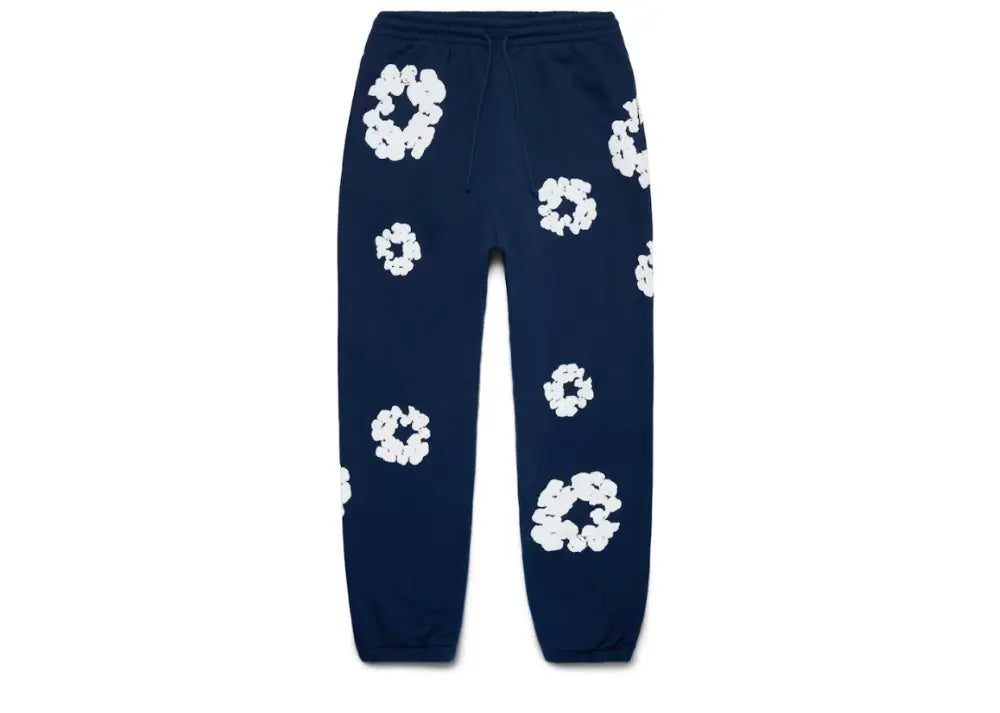 Denim Tears Cotton Wreath Sweatpants Navy Denim Tears