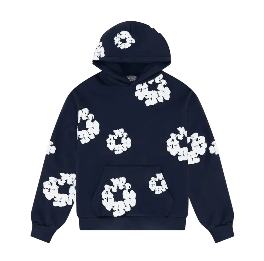Denim Tears Cotton Wreath Sweatshirt Navy VOSneakers