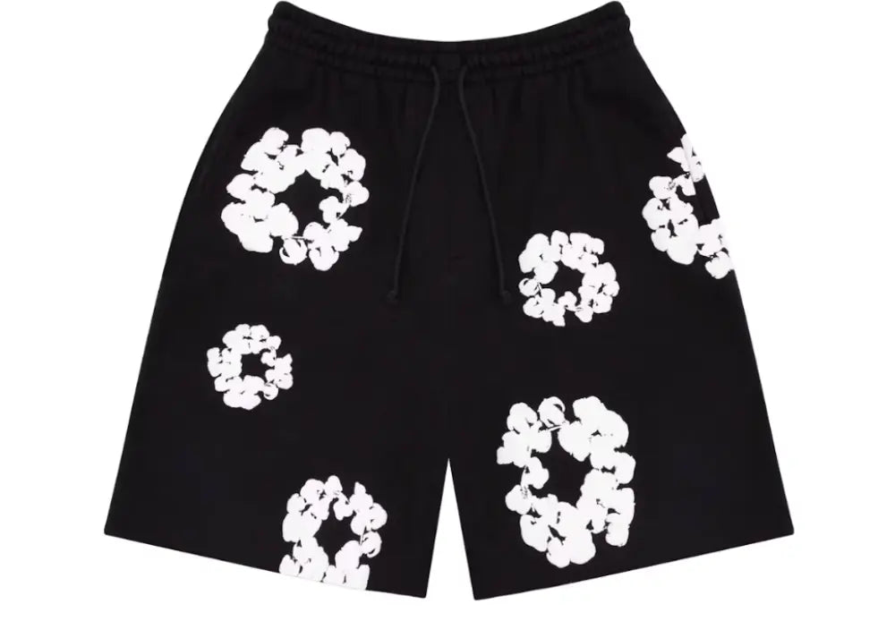 Denim Tears The Cotton Wreath Shorts Black Denim Tears