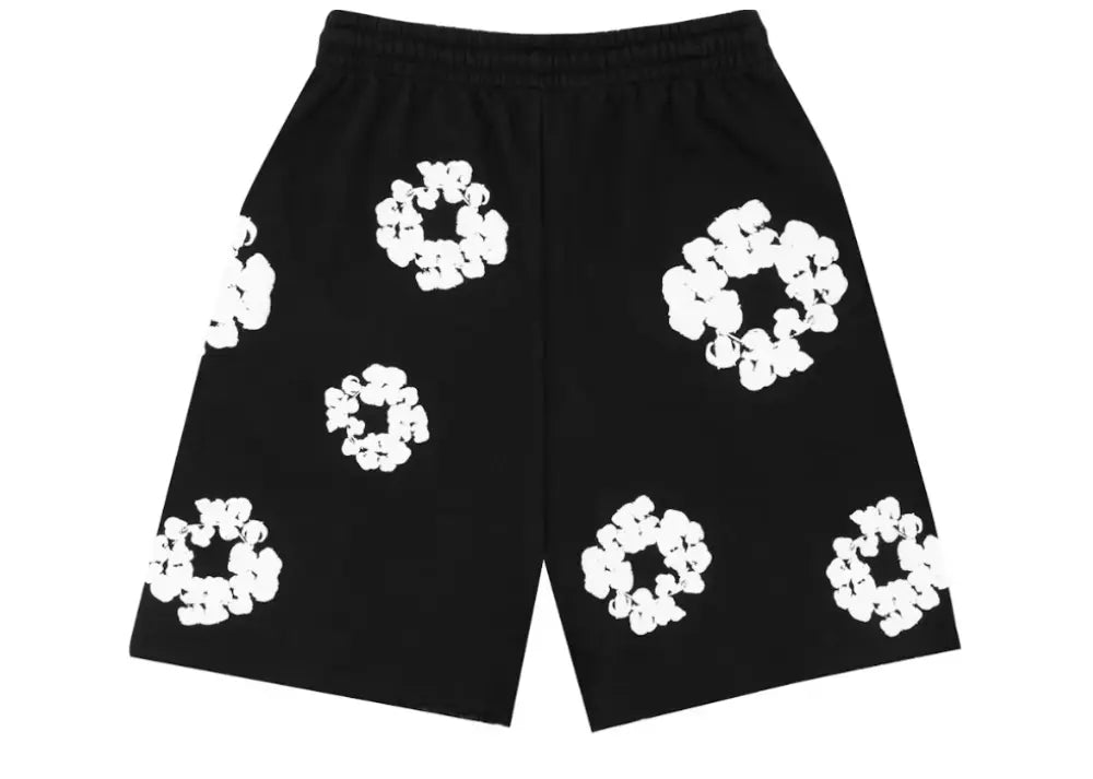 Denim Tears The Cotton Wreath Shorts Black Denim Tears