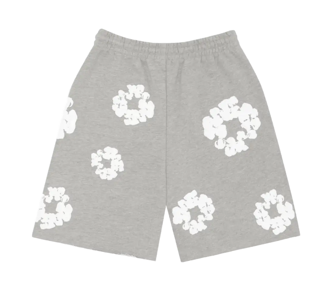 Denim Tears The Cotton Wreath Shorts Grey VOSneakers