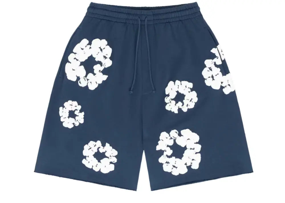 Denim Tears The Cotton Wreath Shorts Navy Denim Tears