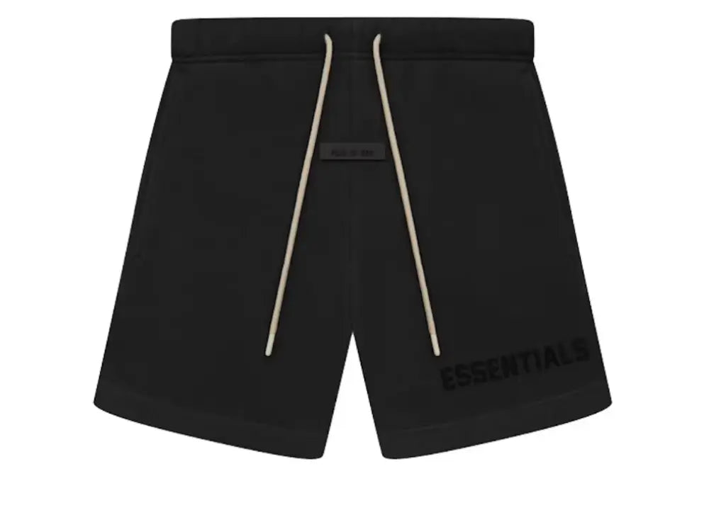 Fear Of God Essentials Cream Drawstring Sweatshort Jet Black Fear Of God