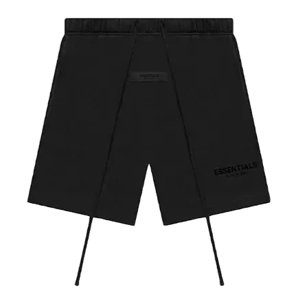 Fear of God Essentials Shorts Black Stretch Limo SS22 VOSneakers