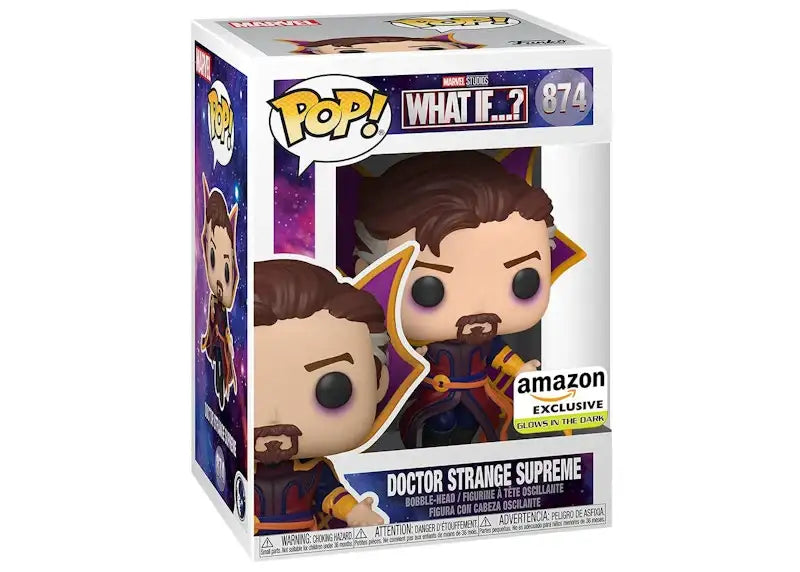 Funko Pop! Marvel Studios What If...? Doctor Strange Supreme GITD Amazon Exclusive Figure #874 - VOSneakers