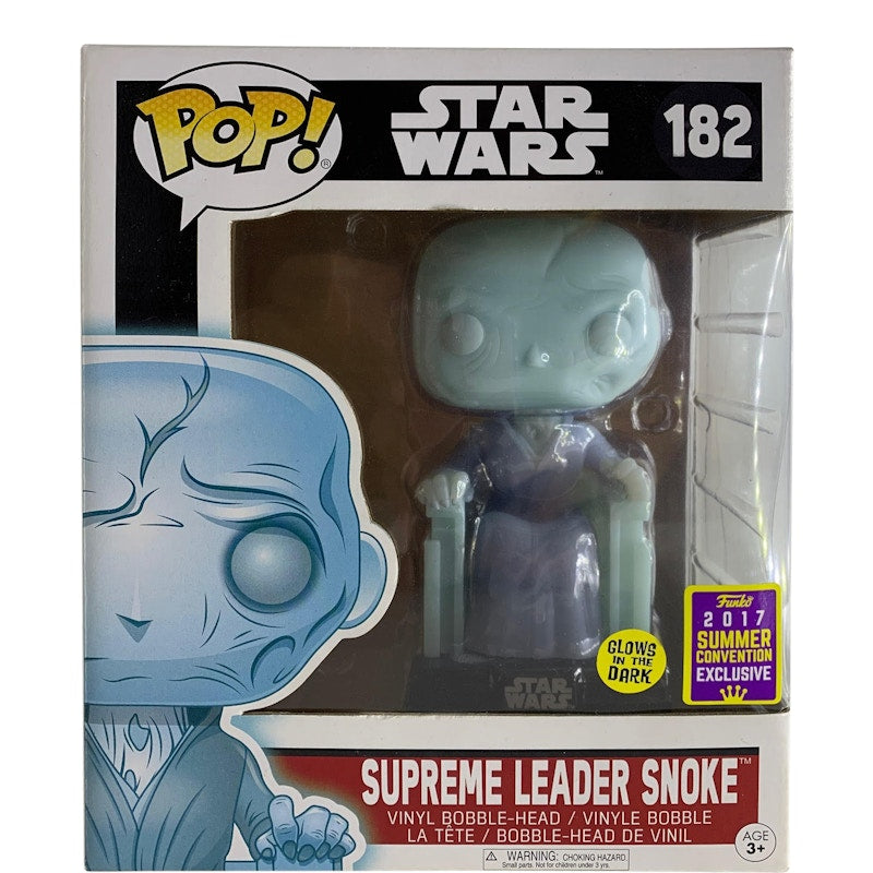 Funko Pop! Star Wars Supreme Leader Snoke (Glow) Summer Convention Exclusive 6 inch Bobble-Head Figure #182 - VOSneakers