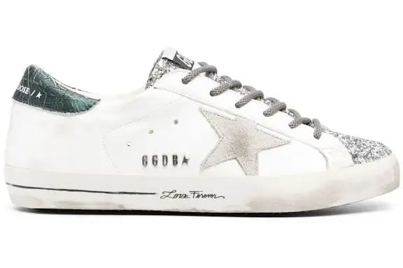 Golden Goose Super-Star Love Forever White Silver Green (Women's) Golden Goose