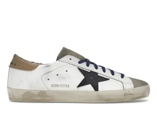 Golden Goose Super-Star Suede Toe White Taupe Royal Blue Black Golden Goose