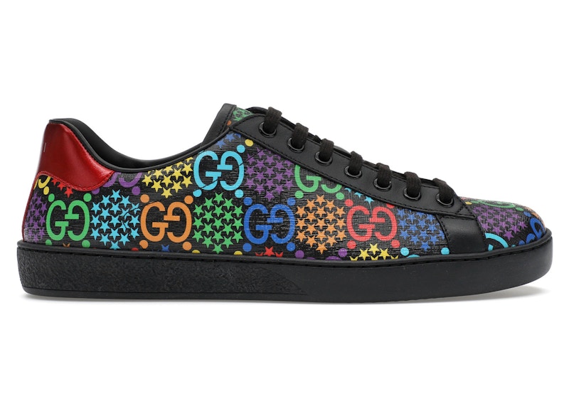 Gucci Ace GG Supreme Low Psychedelic Black (Women's) - VOSneakers