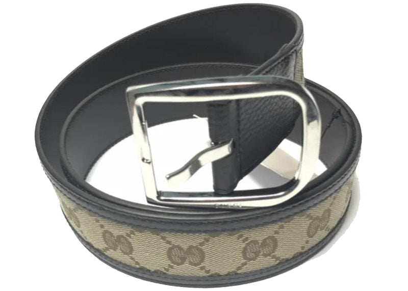 Gucci Belt GG Supreme Leather 1.5 Width Beige/Ebony - VOSneakers