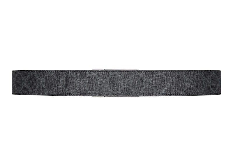 Gucci GG Belt with Rectangular Buckle GG Supreme Black - VOSneakers