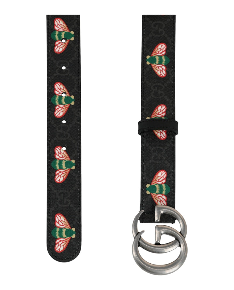 Gucci GG Supreme Bee Belt Black - VOSneakers
