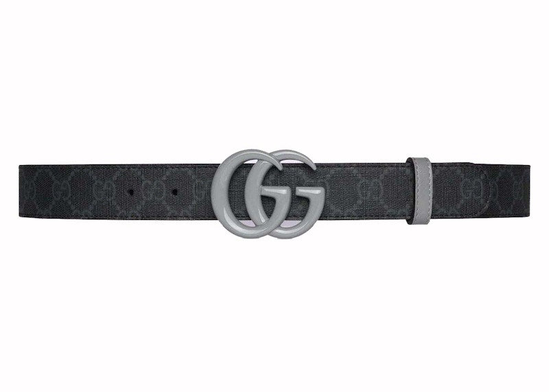 Gucci GG Supreme Monogram Belt Black/Grey - VOSneakers