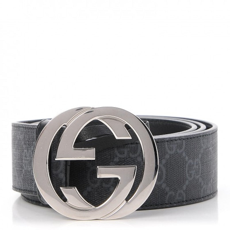 Gucci Interlocking G Belt GG Supreme Black - VOSneakers