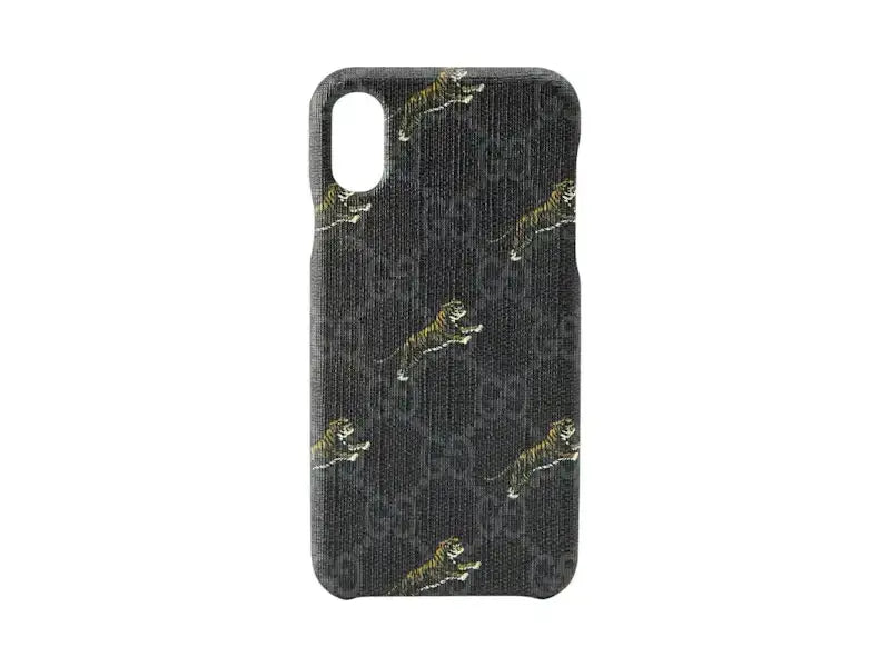 Gucci Soft GG Supreme Tigers iPhone X/XS Case Black - VOSneakers