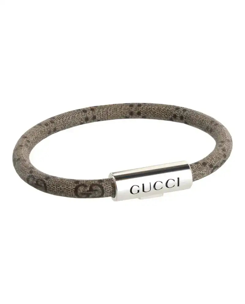 Gucci Trademark GG Supreme Bracelet Silver - VOSneakers