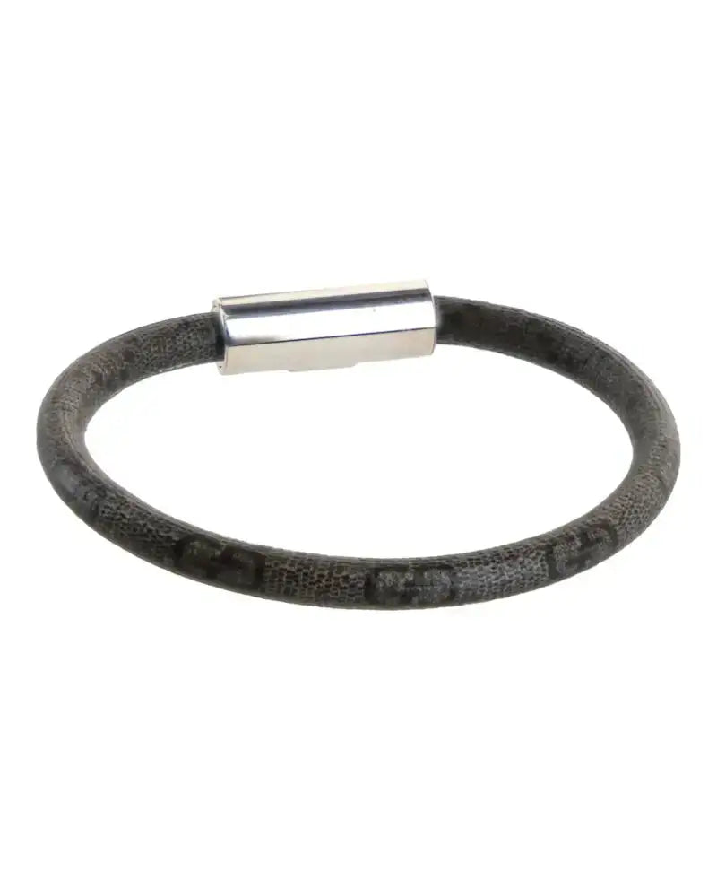 Gucci Trademark GG Supreme Bracelet Silver - VOSneakers