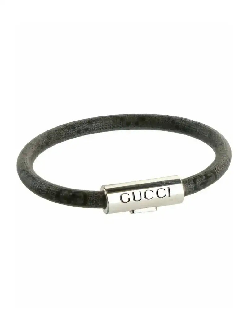 Gucci Trademark GG Supreme Bracelet Silver - VOSneakers